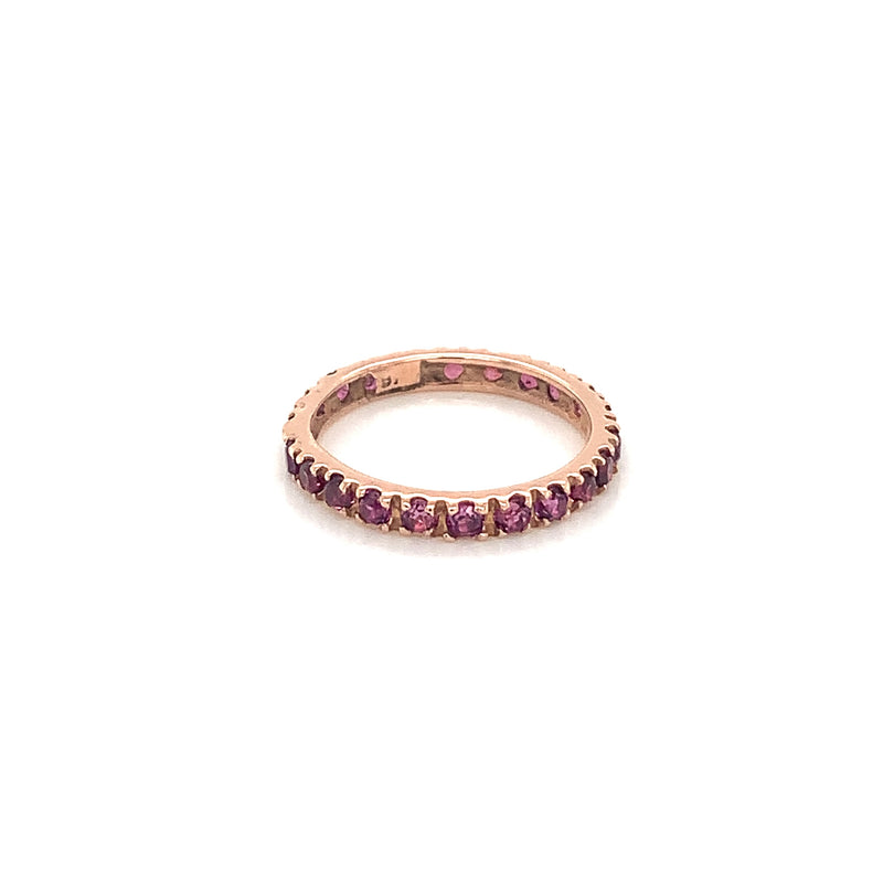 Pink Sapphire Silver Ring