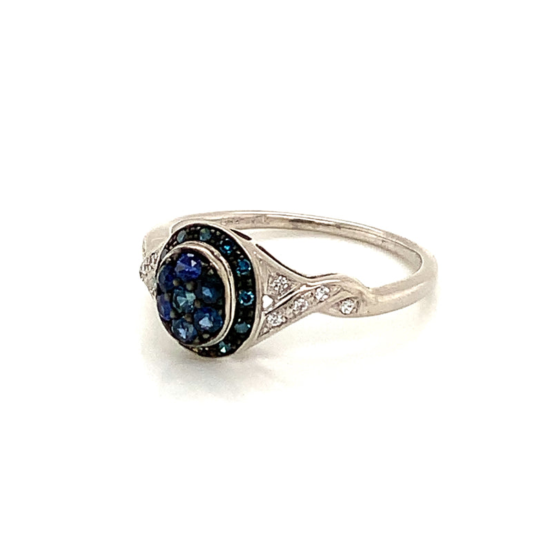 Blue Sapphire Silver Ring