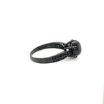 Black Spinel Silver Ring