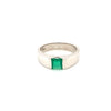 Green Agate Silver Ring