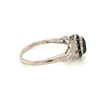 Blue Sapphire Silver Ring