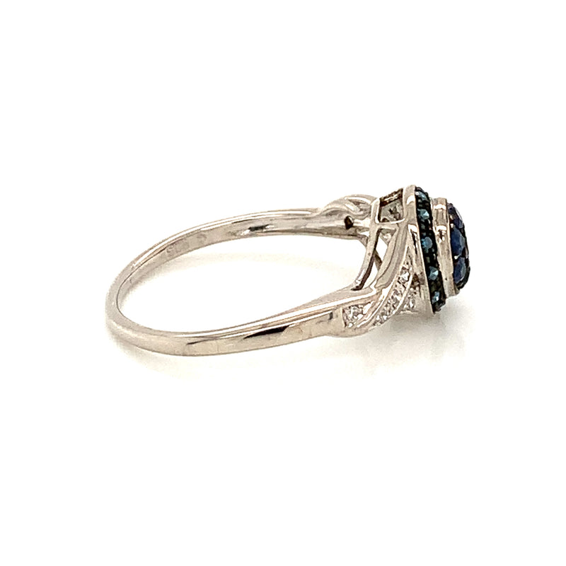 Blue Sapphire Silver Ring