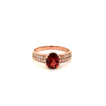Rhodolite Garnet Gold Plated Silver Ring