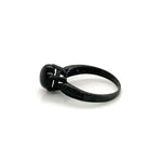 Black Spinel Silver Ring