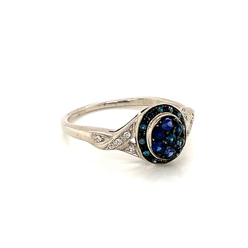 Blue Sapphire Silver Ring