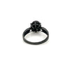Black Spinel Silver Ring